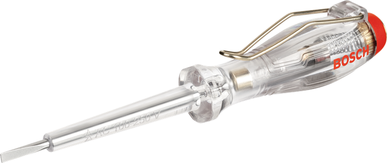 جهاز اختبار الطور أحادي القطب من Bosch SL3x65 بمقبض شفاف.